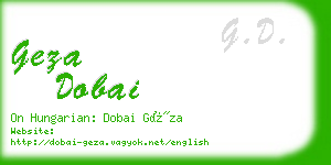 geza dobai business card